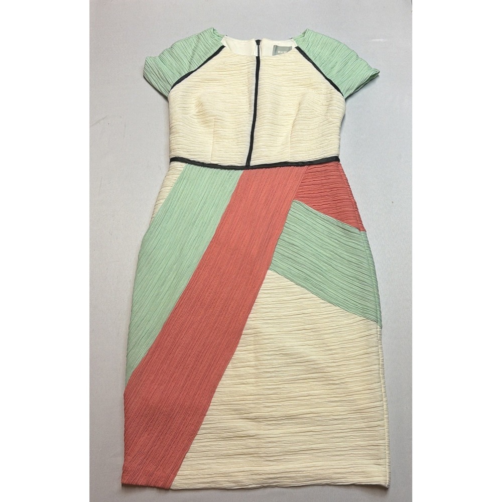 Maeve Anthropologie Dress Short Sleeve Work Party Sheath Stretchy Size 8 - Picture 2 of 8